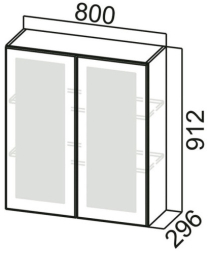 Шкаф навесной со стеклом Ш800с Прованс