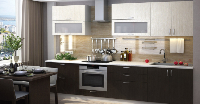 Кухня Дина Дуб белфорт | Венге (3,0 м) модульная