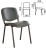 Стул для персонала и посетителей BRABIX "Iso CF-005", черный каркас, кожзам серый, 531979