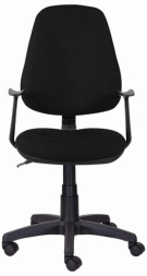 Кресло BRABIX "Comfort MG-321", регулируемая эргономичная спинка, ткань, черное, 532556