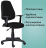 Кресло BRABIX "Comfort MG-321", регулируемая эргономичная спинка, ткань, черное, 532556