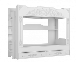 Кровать двухъярусная Ассоль АС-25 белое дерево