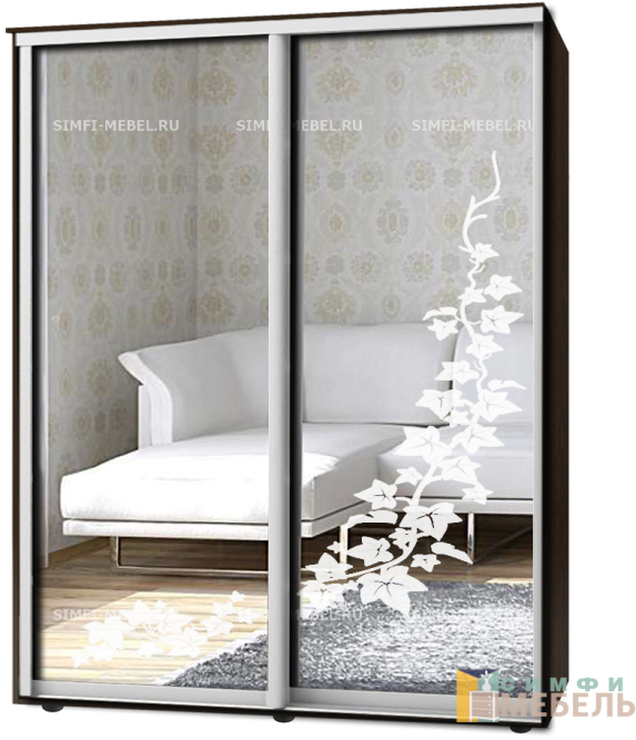 Шкаф-купе 2х дв Стандарт Пескоструй № 52