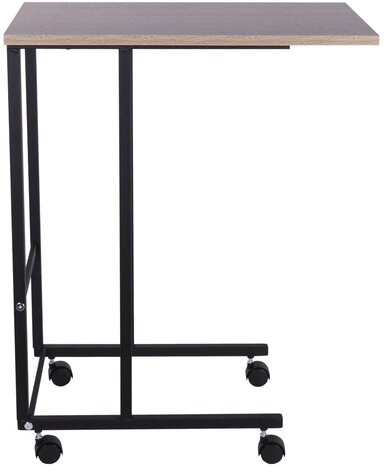 Стол BRABIX "Smart CD-014", 380х600х755 мм, ЛОФТ, на колесах, металл/ЛДСП дуб, каркас черный, 641884