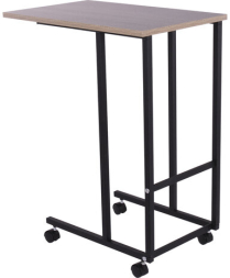 Стол BRABIX "Smart CD-014", 380х600х755 мм, ЛОФТ, на колесах, металл/ЛДСП дуб, каркас черный, 641884