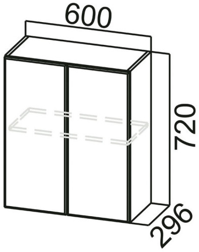 Шкаф навесной Ш600 Бостон
