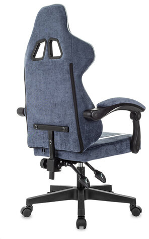 Кресло компьютерное BRABIX ''Shooter GM-123'', 2 подушки, ткань, синее/серое, 533212