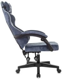 Кресло компьютерное BRABIX ''Shooter GM-123'', 2 подушки, ткань, синее/серое, 533212