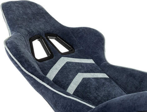 Кресло компьютерное BRABIX ''Shooter GM-123'', 2 подушки, ткань, синее/серое, 533212