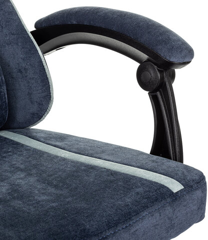 Кресло компьютерное BRABIX ''Shooter GM-123'', 2 подушки, ткань, синее/серое, 533212