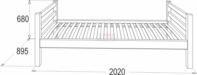 Кровать из массива Омега14 №1