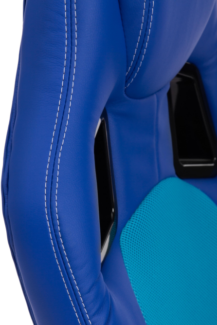 Кресло DRIVER кож/зам/ткань, синий/голубой, 36-39/23