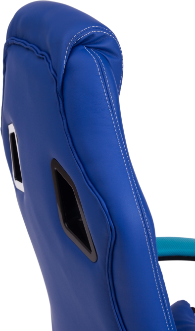 Кресло DRIVER кож/зам/ткань, синий/голубой, 36-39/23