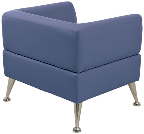 Кресло мягкое "Норд", "V-700", 820х720х730 мм, c подлокотниками, экокожа, голубое