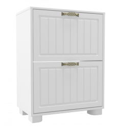 Тумба для обуви (обувница) «Монблан» МБ-33К белое дерево