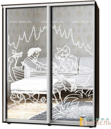 Шкаф-купе 2х дв Стандарт Пескоструй № 53