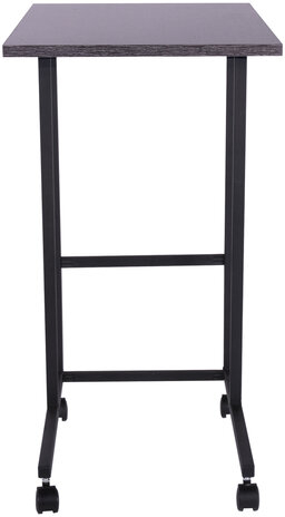 Стол BRABIX "Smart CD-014", 380х600х755 мм, ЛОФТ, на колесах, металл/ЛДСП ясень, каркас черный, 641885