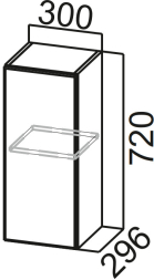 Шкаф навесной Ш300 Модерн Нью