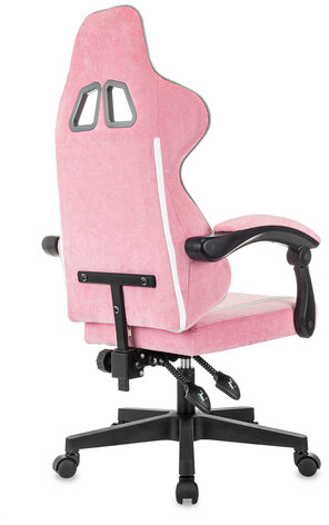 Кресло компьютерное BRABIX ''Shooter GM-123'', 2 подушки, ткань, розовое/серое, 533213