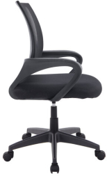 Кресло CROMEX Hit CH-695, с подлокотниками, сетка, черное, ткань TW, 533065