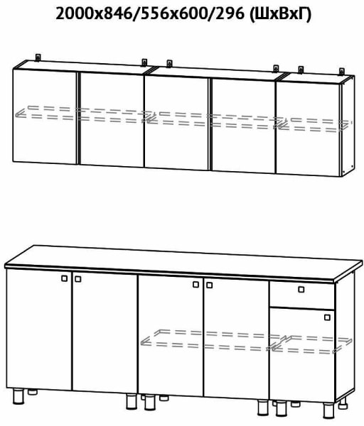 Кухонный гарнитур КГ 1
