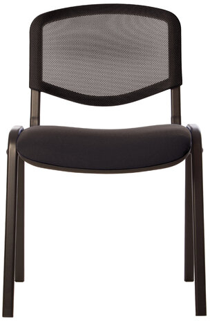Стул для персонала и посетителей BRABIX "Iso NET CF-006", черный каркас, черный, сетка, 531981