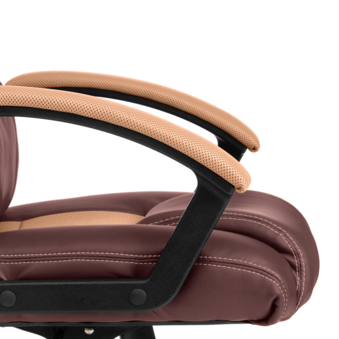 Кресло DRIVER кож/зам/ткань, коричневый/бронзовый, 36-36/21