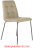 Стулья КОМПЛЕКТ 2 шт. BRABIX "Twins CF-011", хромированный каркас, экокожа, бежевый (S-0428), разобранные, 532766