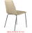 Стулья КОМПЛЕКТ 2 шт. BRABIX "Twins CF-011", хромированный каркас, экокожа, бежевый (S-0428), разобранные, 532766