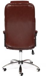 Кресло BERGAMO (хром) кож/зам, коричневый, 2 TONE