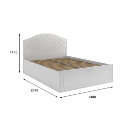 Кровать Ассоль АС-60,30,61 белое дерево