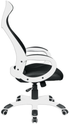 Кресло офисное BRABIX PREMIUM "Genesis EX-517", пластик белый, ткань/экокожа/сетка черная, 531573