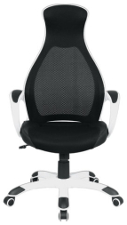 Кресло офисное BRABIX PREMIUM "Genesis EX-517", пластик белый, ткань/экокожа/сетка черная, 531573