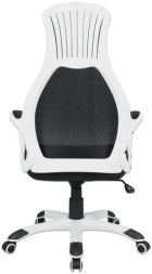 Кресло офисное BRABIX PREMIUM "Genesis EX-517", пластик белый, ткань/экокожа/сетка черная, 531573