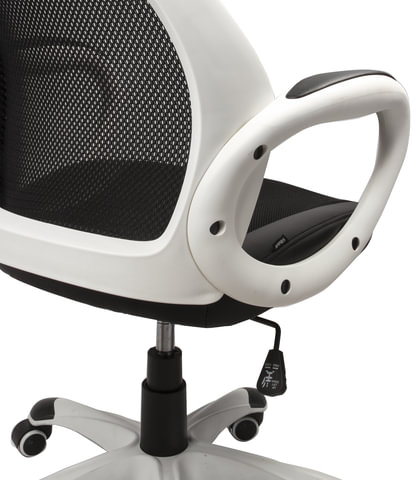 Кресло офисное BRABIX PREMIUM "Genesis EX-517", пластик белый, ткань/экокожа/сетка черная, 531573