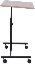 Стол BRABIX "Smart CD-015", 600х380х670-880 мм, ЛОФТ, регулируемый, колеса, металл/ЛДСП дуб, каркас черный, 641886