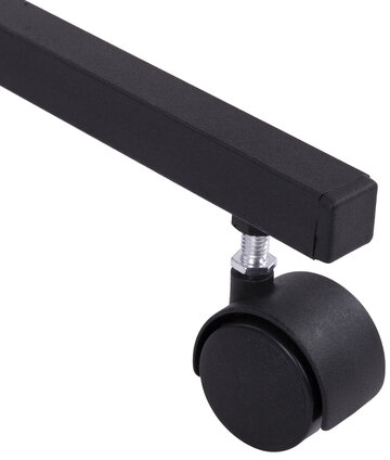 Стол BRABIX "Smart CD-015", 600х380х670-880 мм, ЛОФТ, регулируемый, колеса, металл/ЛДСП дуб, каркас черный, 641886