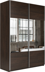 Шкаф-купе Прайм 2-х дверный (ЛДСП/Зеркало) Венге