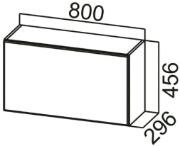Шкаф навесной ШГ800 (горизонт.) Бостон