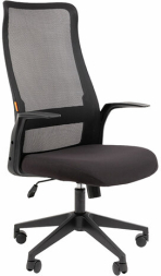 Кресло офисное Chairman CH 573, сетка/ткань, черное, 7134740