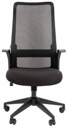 Кресло офисное Chairman CH 573, сетка/ткань, черное, 7134740