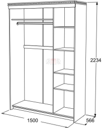 Шкаф купе 3-х дв. Ольга 13