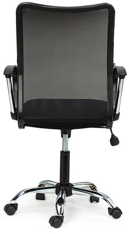 Кресло BRABIX "Spring MG-308", с подлокотниками, хром, ткань черная TW, 531403