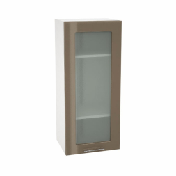 Шкаф верхний высокий со стеклом с 1 ств. Кухня Валерия ШВС 409 (глянец)