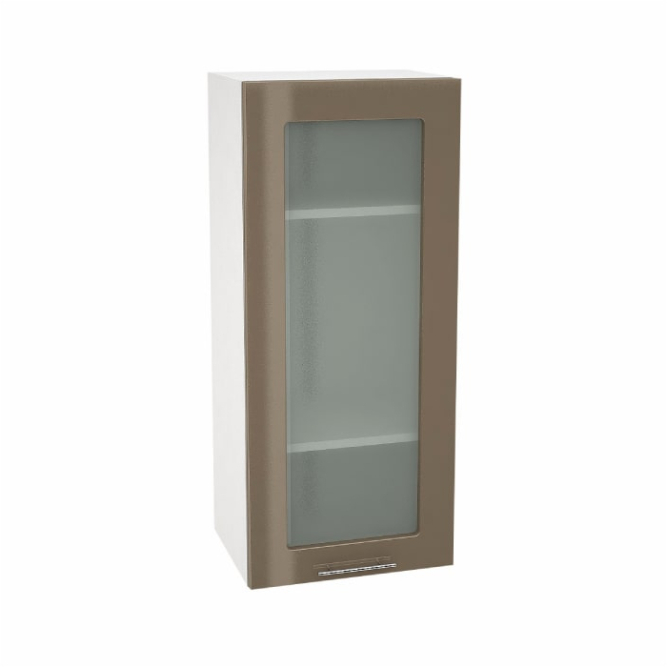 Шкаф верхний высокий со стеклом с 1 ств. Кухня Валерия ШВС 409 (глянец)