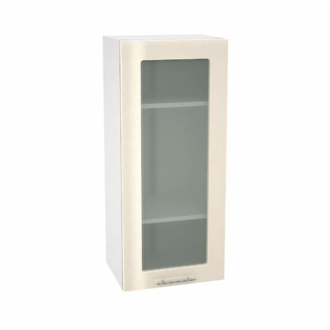 Шкаф верхний высокий со стеклом с 1 ств. Кухня Валерия ШВС 409 (глянец)