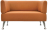 Диван мягкий двухместный "Норд", "V-700", 1280х720х730 мм, c подлокотниками, экокожа, оранжевый