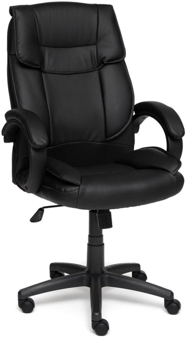 Кресло OREON кож/зам, черный/черный перфорированный, 36-6/36-6/06