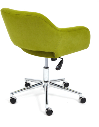 Кресло MODENA хром флок , олива, 23
