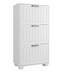 Тумба для обуви (обувница) «Монблан» МБ-34К белое дерево